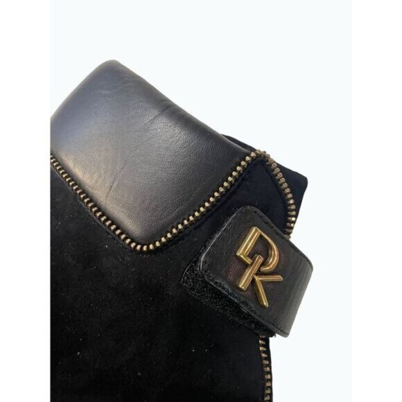 Donna Karan Black Suede LeatherāBooties Boots 7 M - Picture 8 of 8